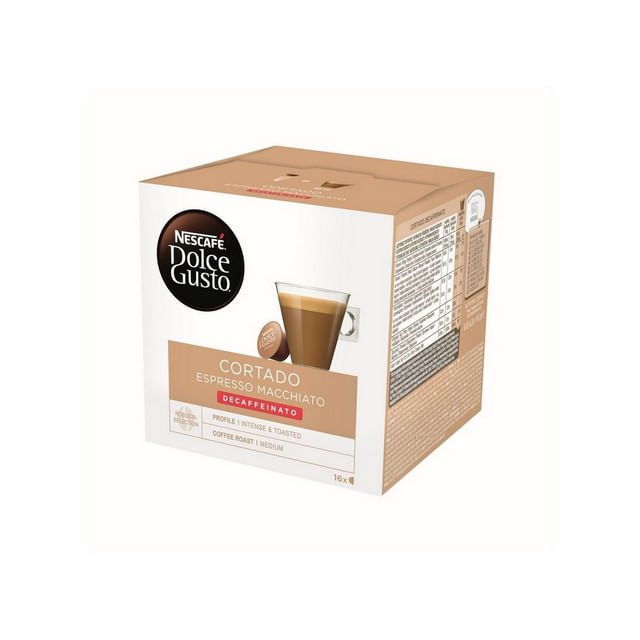 Cafea capsule espresso macchiato decafeinizata Nescafe Dolce Gusto, 16 capsule