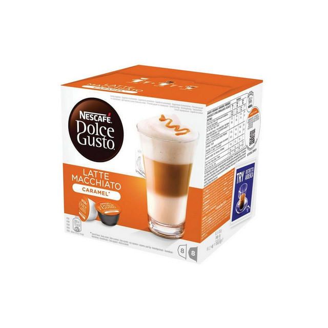 Cafea capsule latte macchiato caramel Nescafe Dolce Gusto, 16 capsule