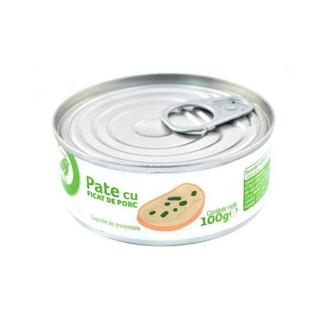 Pate de porc Auchan 15% carne, 100 g