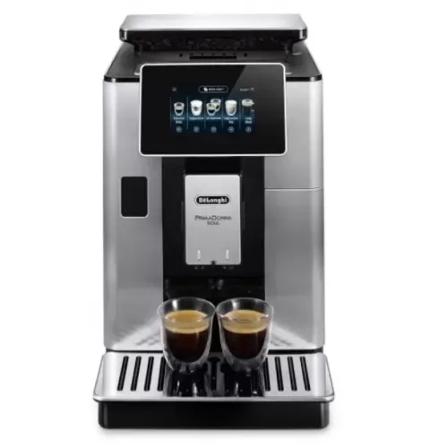 Espressor cafea automat De’Longhi PrimaDonna SOUL ECAM 610.74.MB, 1450W, 19 bar, 2.2 l, LatteCrema System, Argintiu Negru