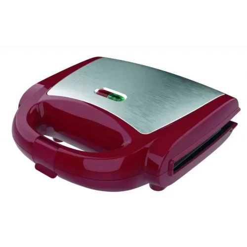 Sandwich maker Studio Casa Tasty SC2127, suprafata antiaderenta, 750 W, protectie de siguranta supraincalzire, Rosu/Argintiu